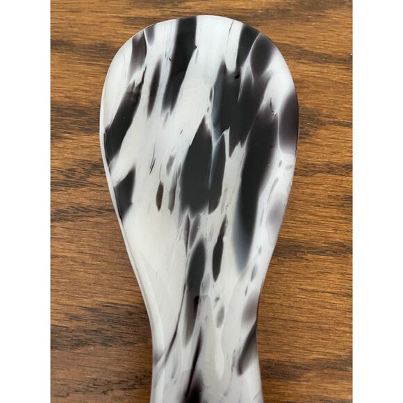 Handmade Spoon Rest - Black and White - Picture 3 of 4